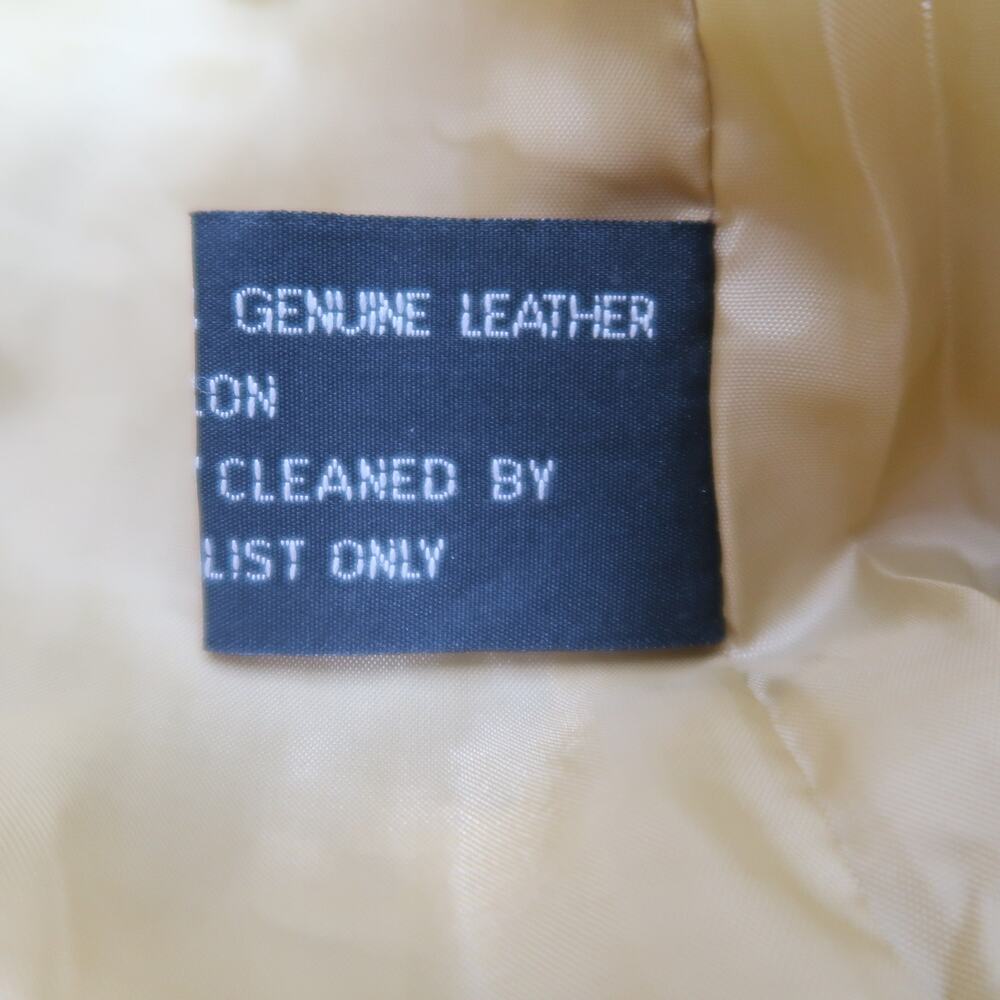 Vintage Y2K Beyond California Tan Suede Leather Crochet Trim Mid Length Coat S - Picture 6 of 6